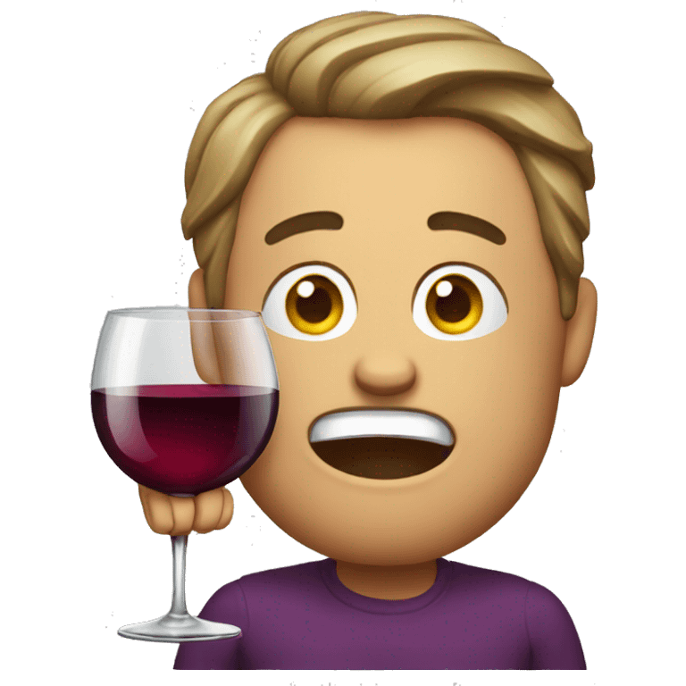 Whiny wine emoji