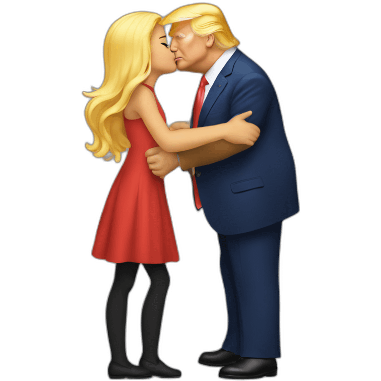 trump kissing his daughter, positivity, inclusiveness emoji