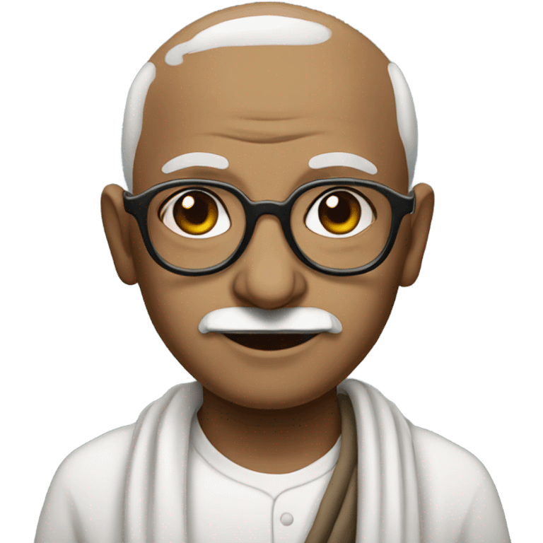 gandhi with glasse emoji