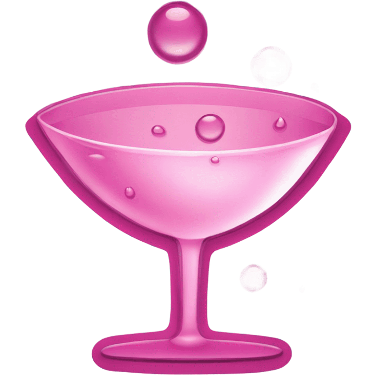 Crying Martini  glass in pink emoji