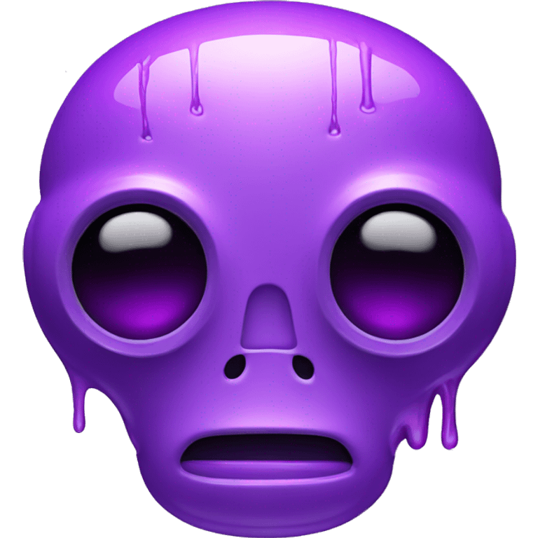 melting robot face purple emoji