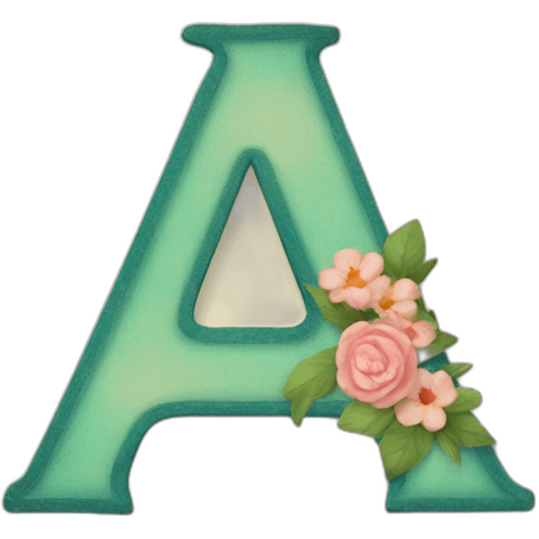 letter A in a scrapbooking style emoji