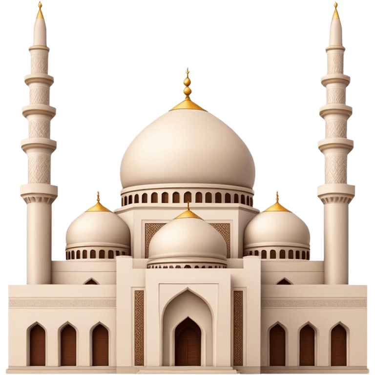 Cinematic Realistic Mohammad Al-Amin Mosque Landmark Emoji, showcasing the intricate architecture of the mosque rendered with rich textures and majestic, soft lighting. emoji