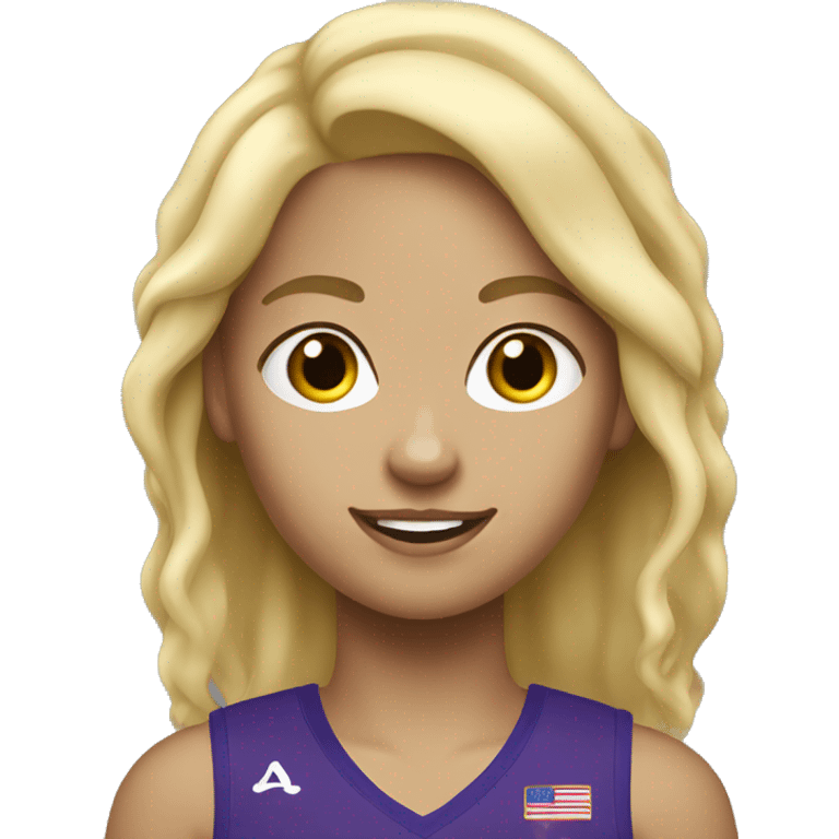 summer olympics blonde girl basketball emoji