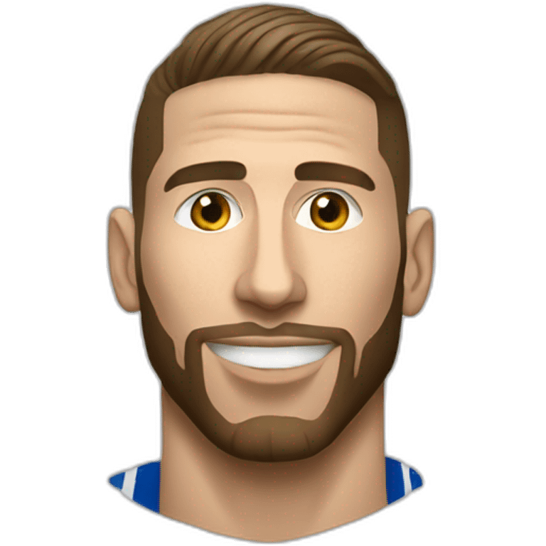 Sergio ramos portrait realistic football player emoji