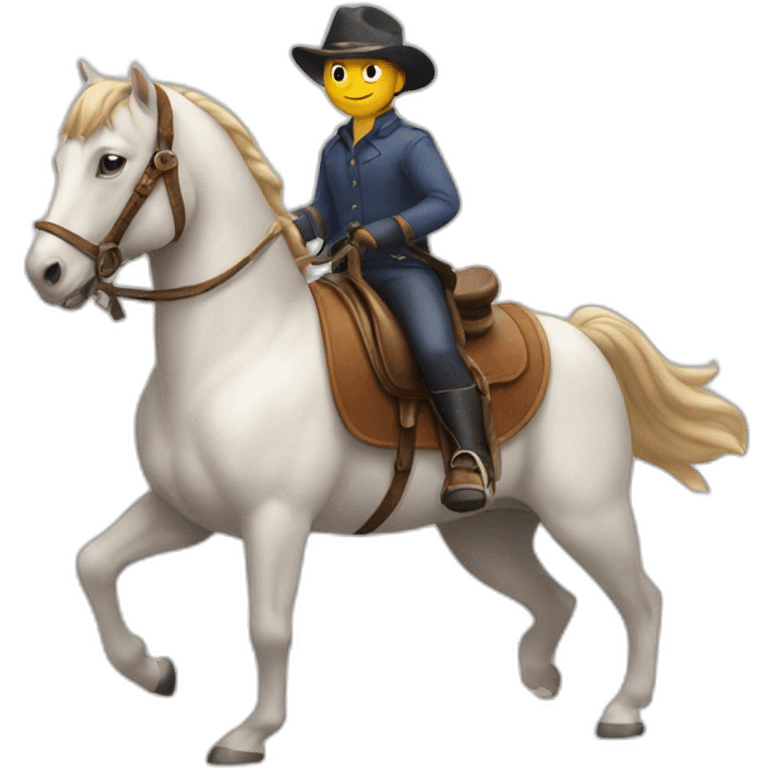 a cat riding a horse emoji