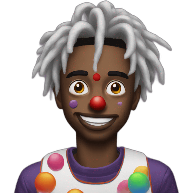 playboi carti with clown makeup emoji