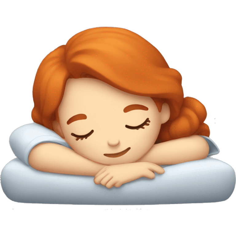 Redhead asleep emoji