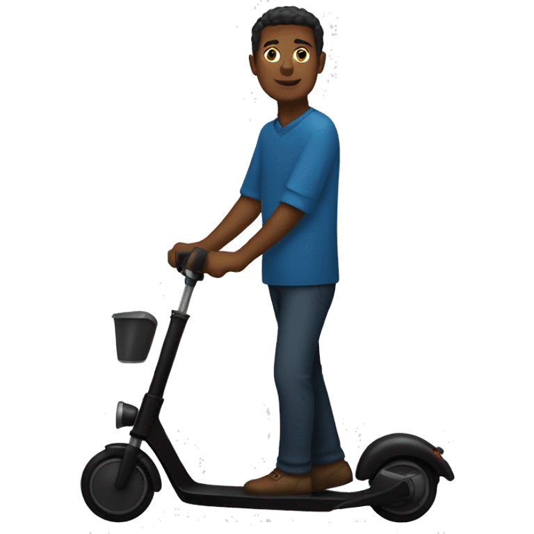 man with scooter silhouette emoji