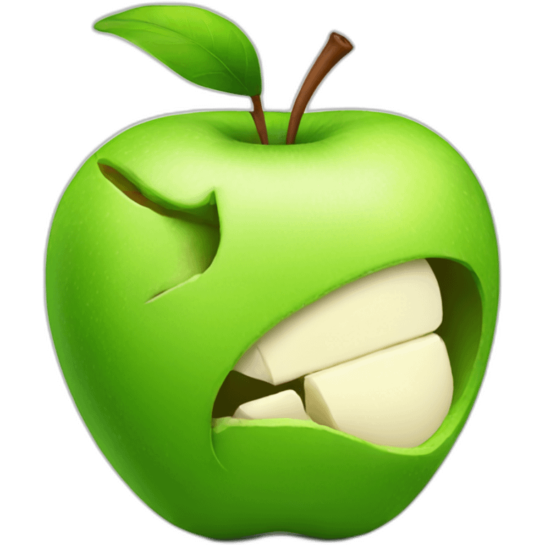 apple with a bite emoji