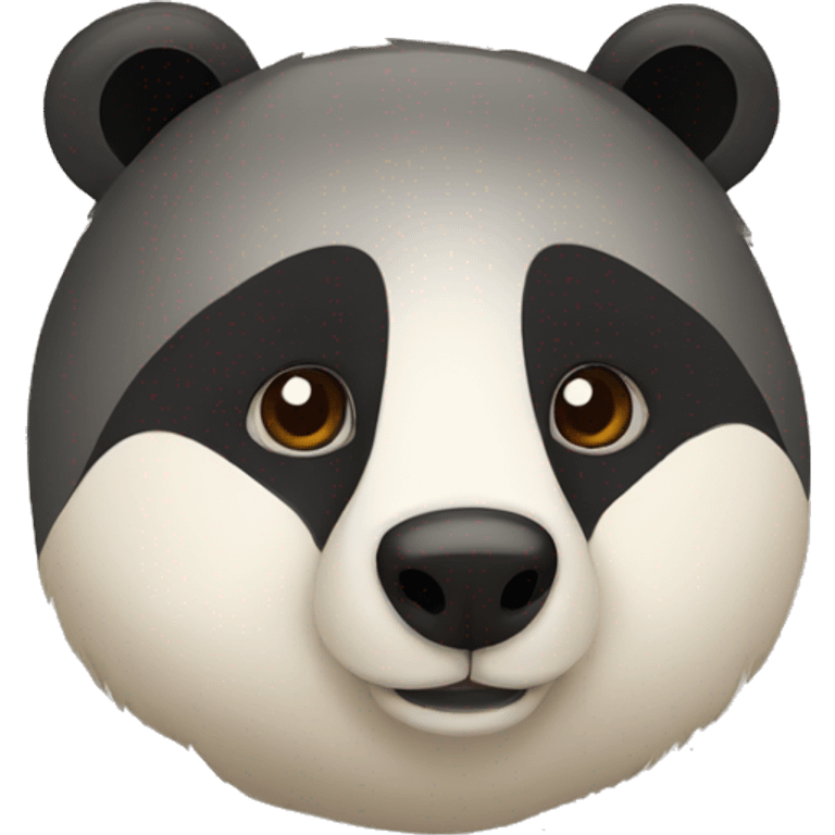 A Badger nestled into a bear emoji