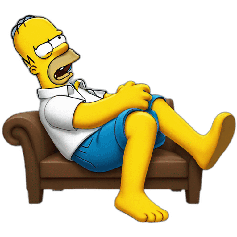 Homer Simpson etrangle Bart Simpson emoji