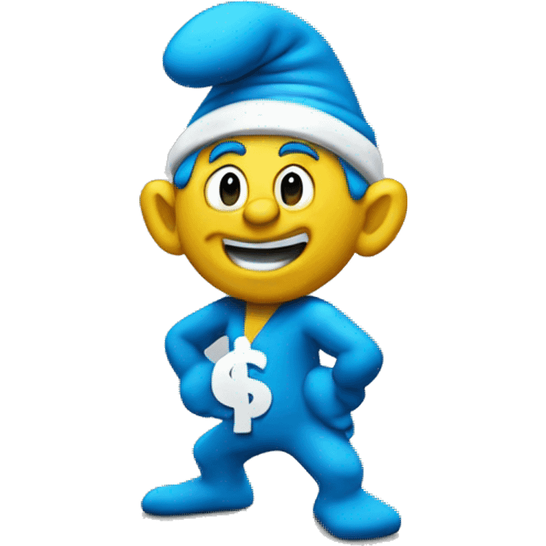 Smurf dollar emoji