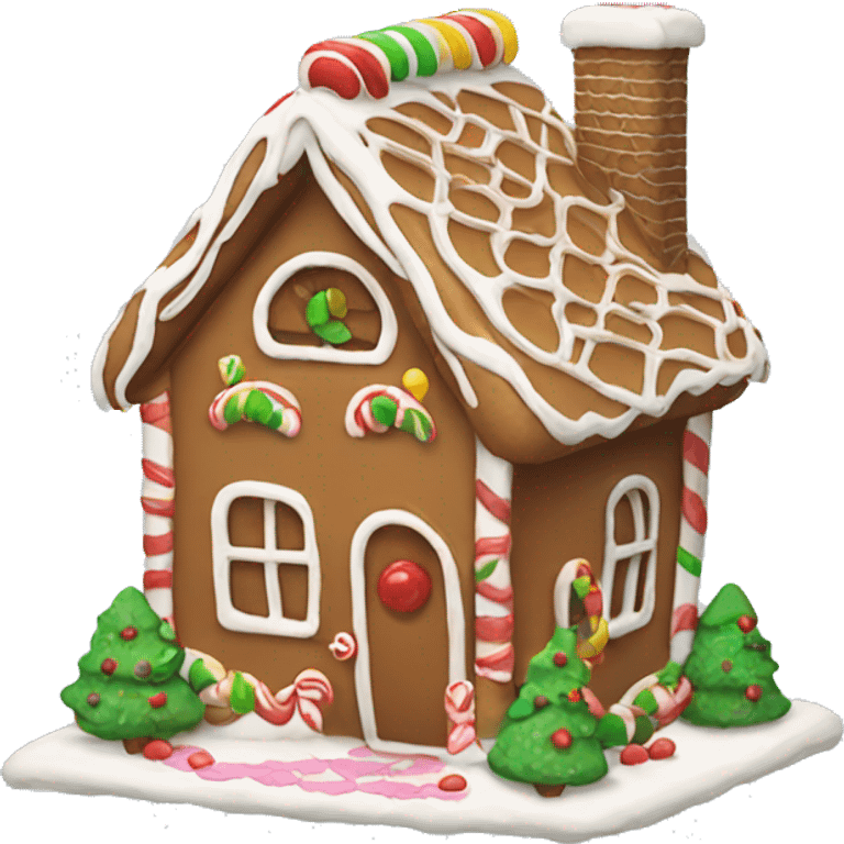 gingerbread house emoji