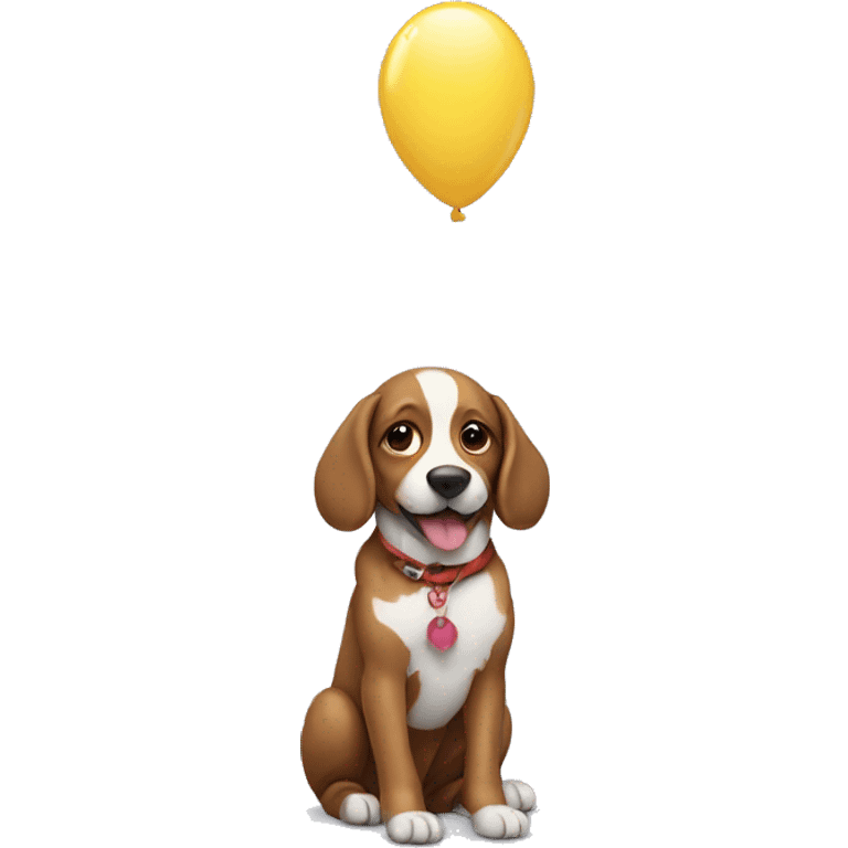 Dog with a balloon emoji