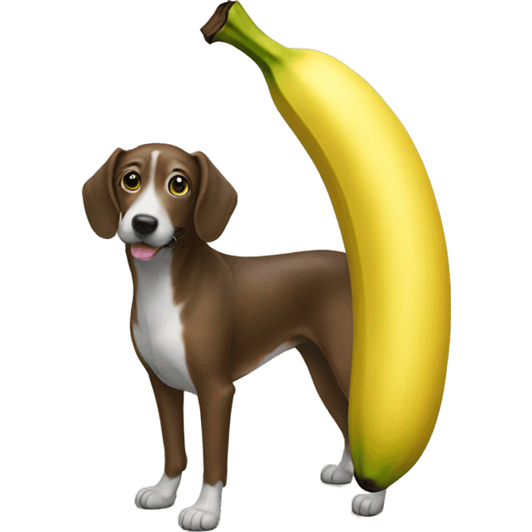 Un cane banana emoji