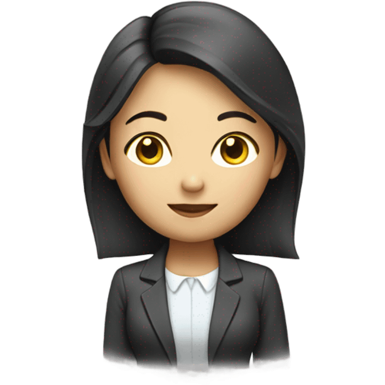 successful asian girl working in finance emoji