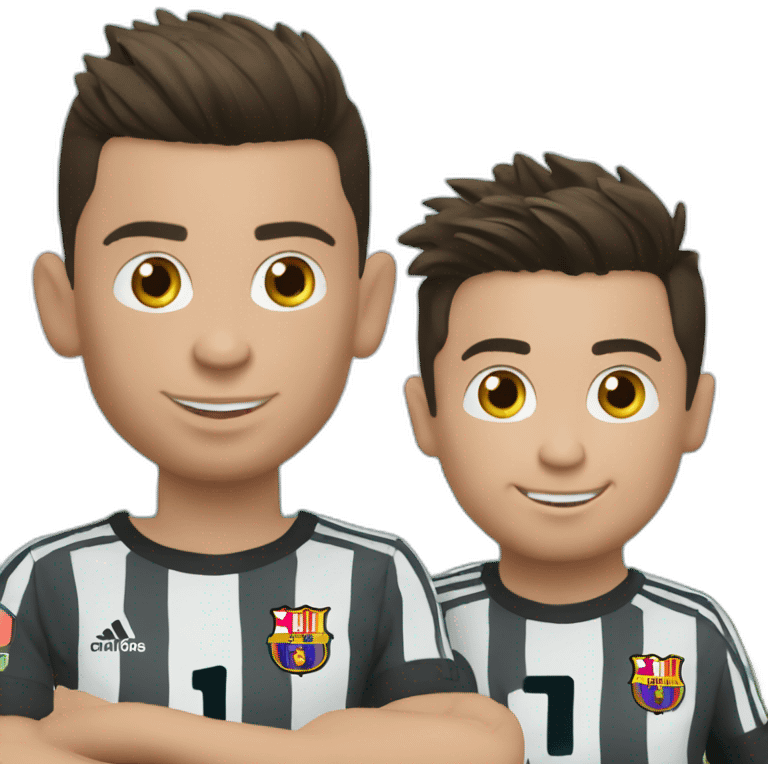 Cristiano Ronaldo met un petit pond à messi emoji