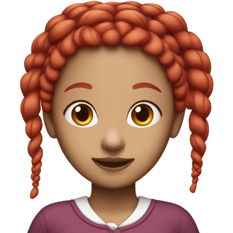 Wendy’s girl red braids white skin emoji