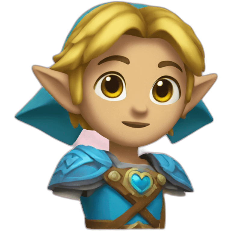 Zelda qui fait un coeur emoji