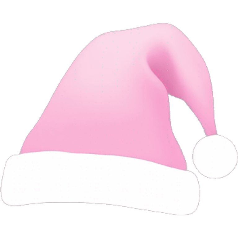 Light pink Santa hat with sparkly snowflakes  emoji