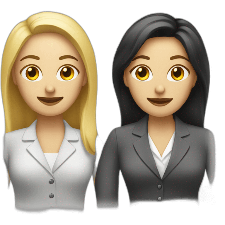 two white business women hr department emoji