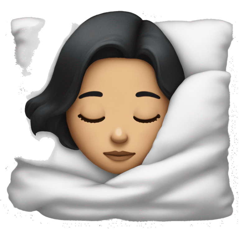 Sleeping girl with black hair emoji