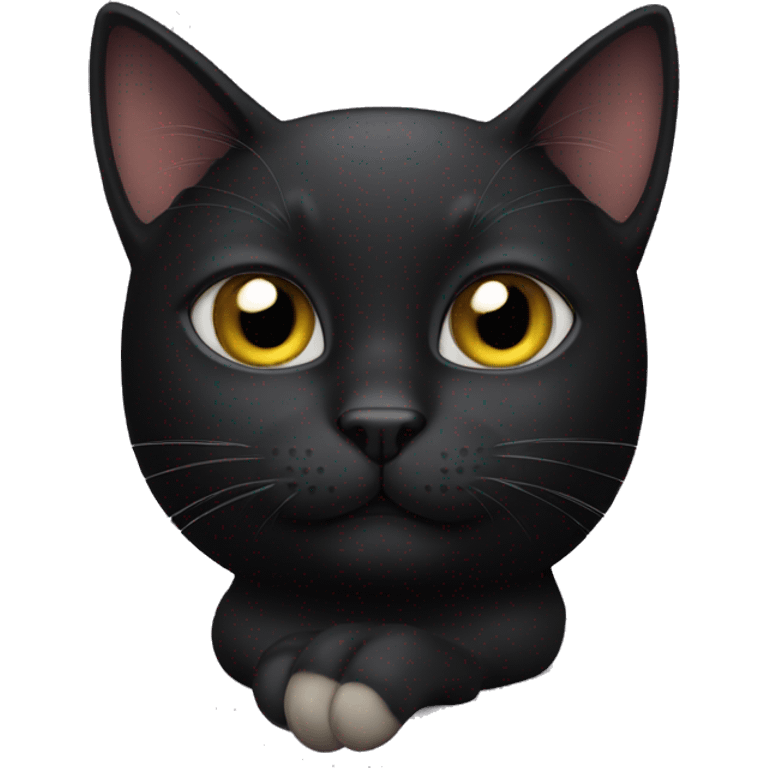 Black Cat with iPhone  emoji