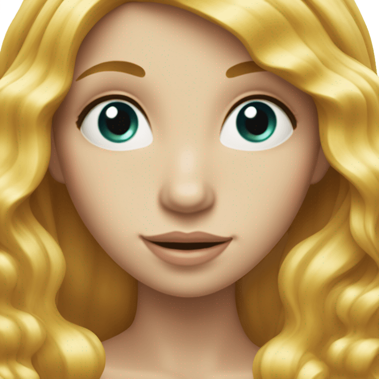 Pretty detailed mermaid with red tail and blonde hair realistic  emoji