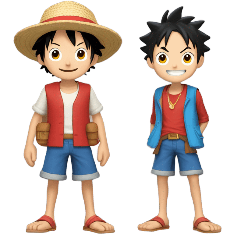 Luffy and Kevin emoji