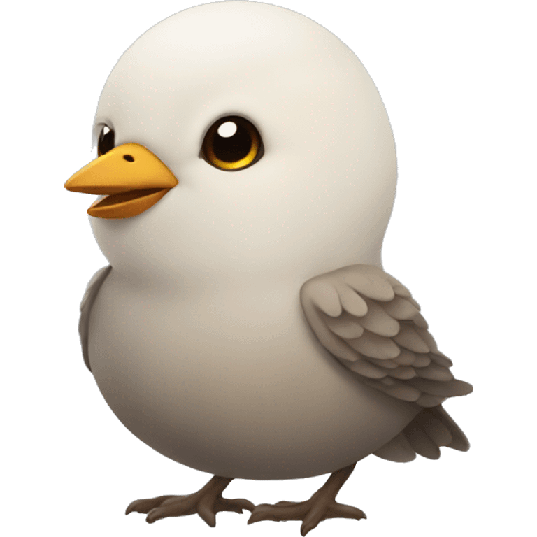 Round cute bird emoji