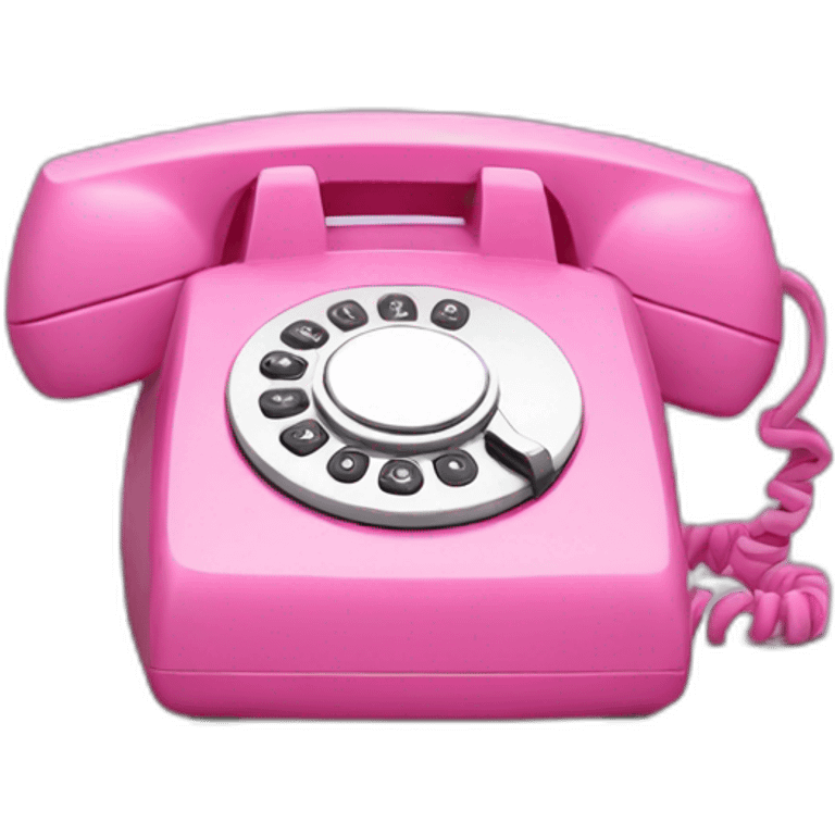 Pink phone mini emoji