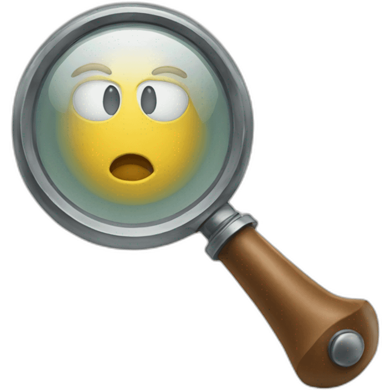 a magnifying glass emoji