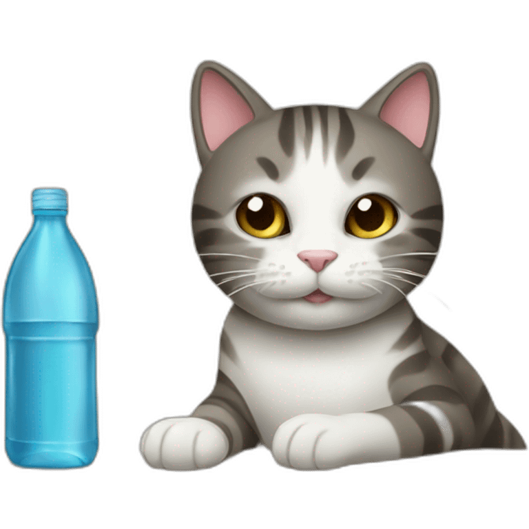 cat taking bottle emoji