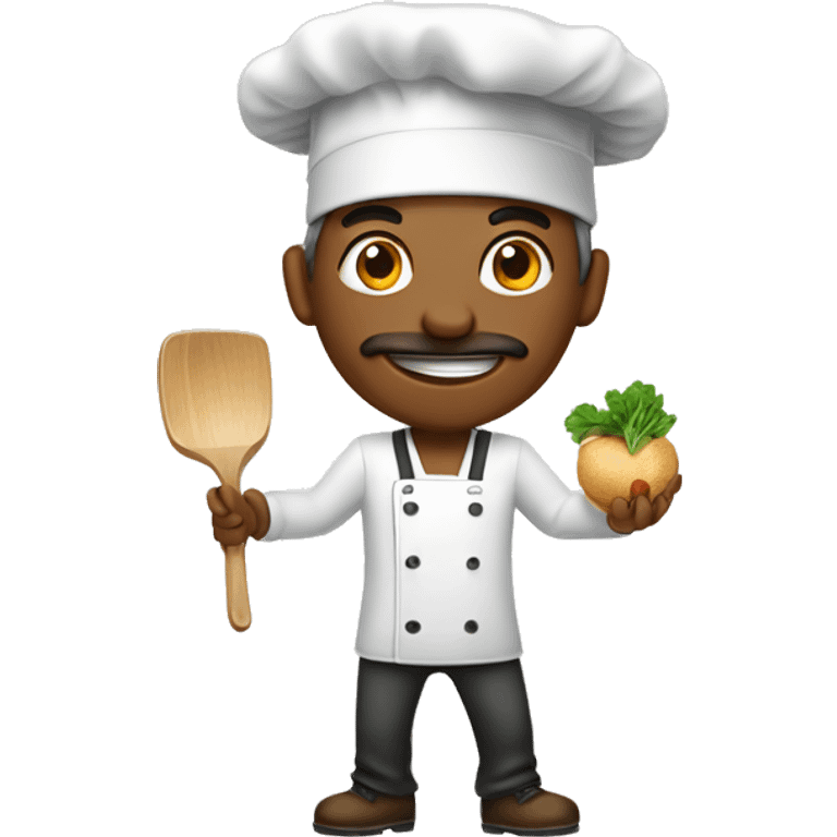 Un chico cocinero con perilla emoji