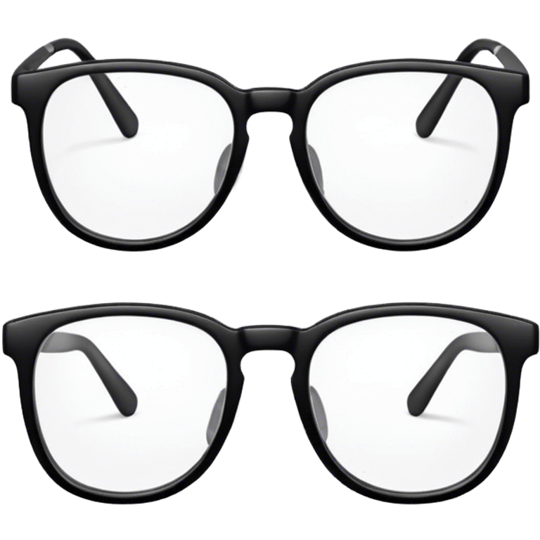 Standard black-framed glasses with a simple and classic design emoji