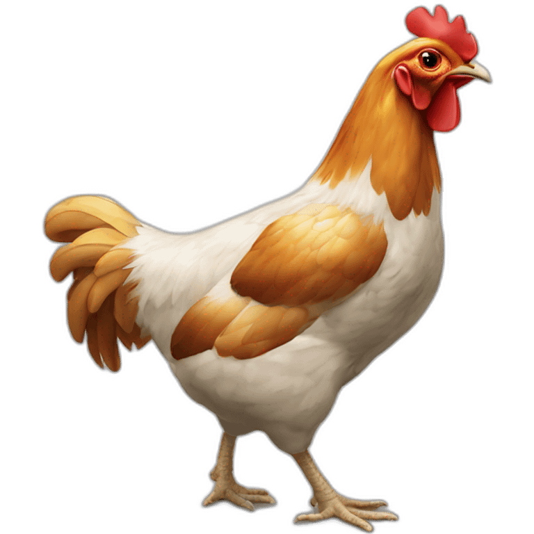 Poulet mange maïs  emoji