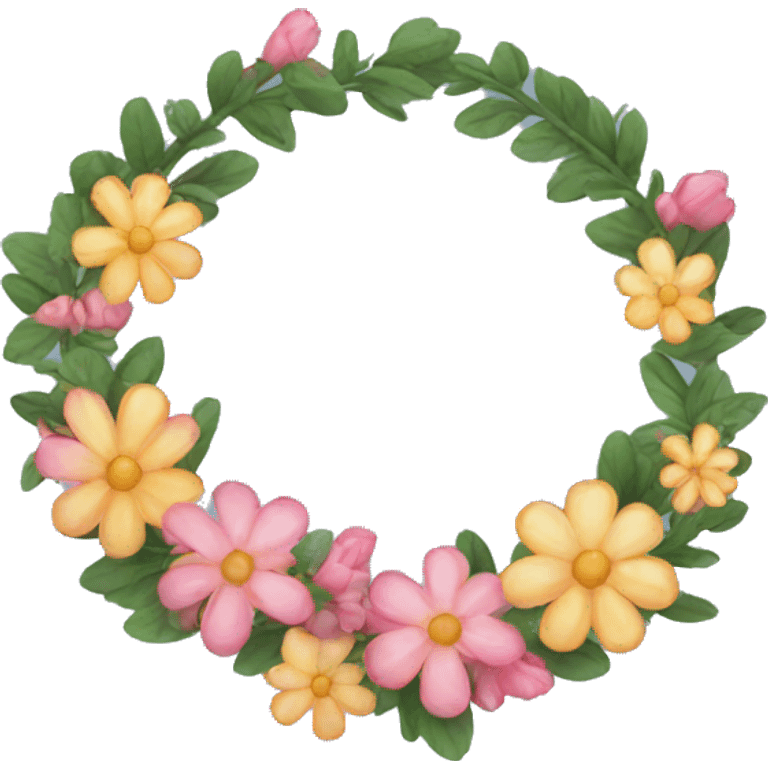 Garland with flowers  emoji