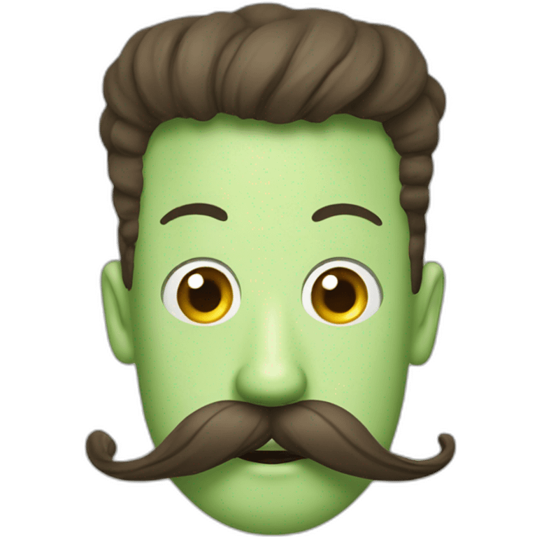 Un cornichon avec une moustache emoji