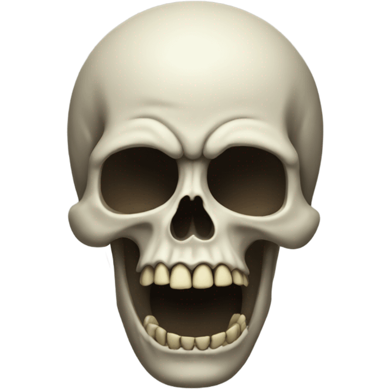 Skull shock emoji