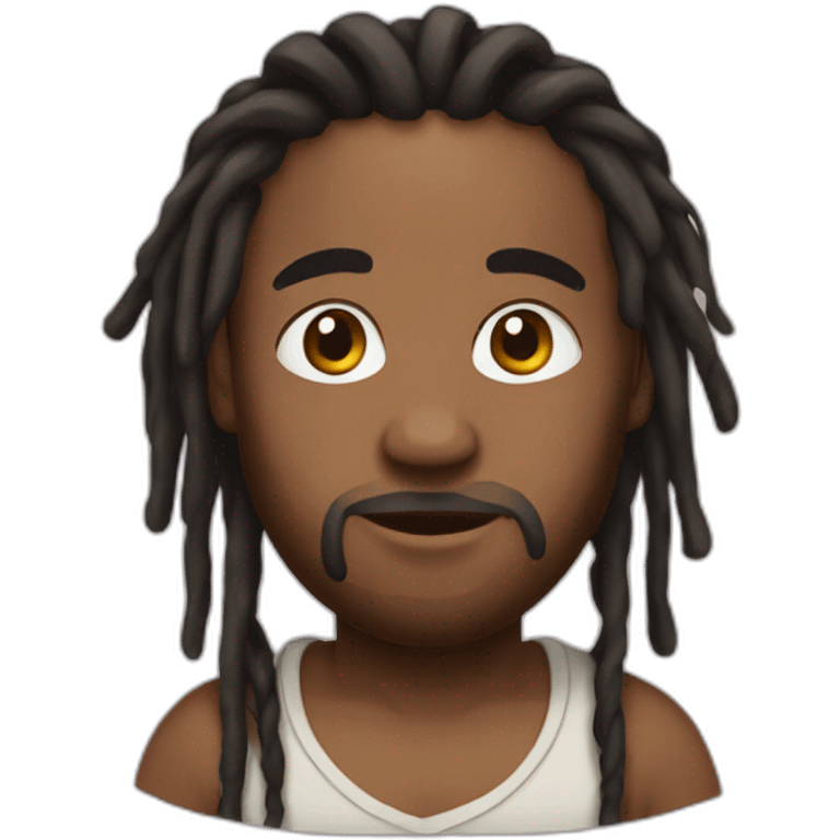 man with dreads and baby emoji