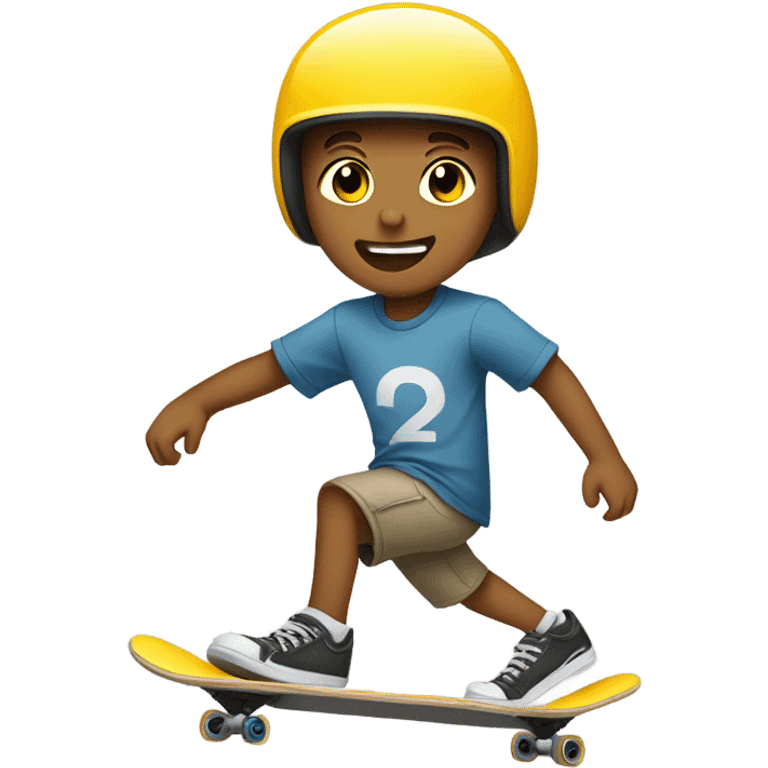 Skateboarding white boy emoji