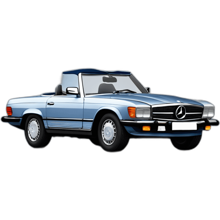 Mercedes 350SL Honolulu Cabrio chrome dark blue emoji