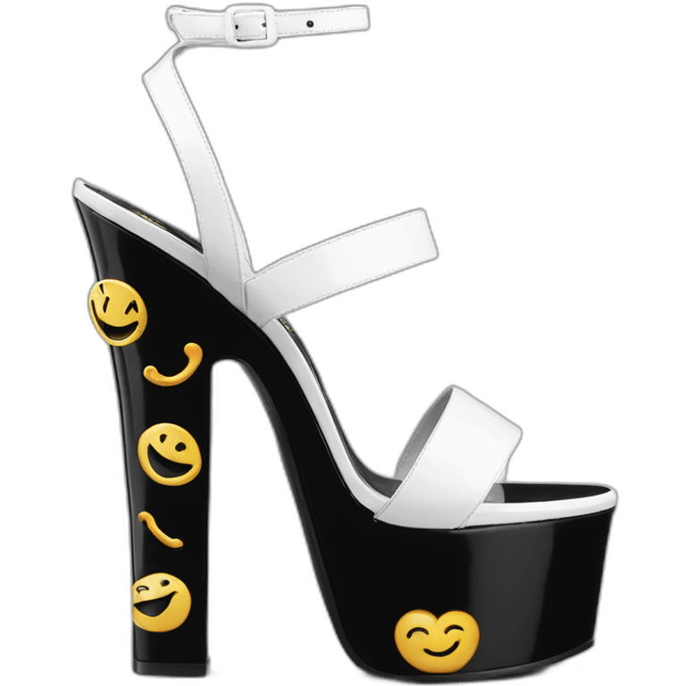 Ysl heel sandal TRIBUTE PLATFORM SANDAL black PATENT LEATHER emoji