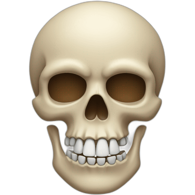 Skull doing eyebrow raise emoji