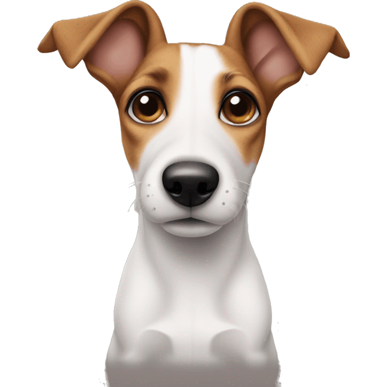 Jack russel with straight ears emoji