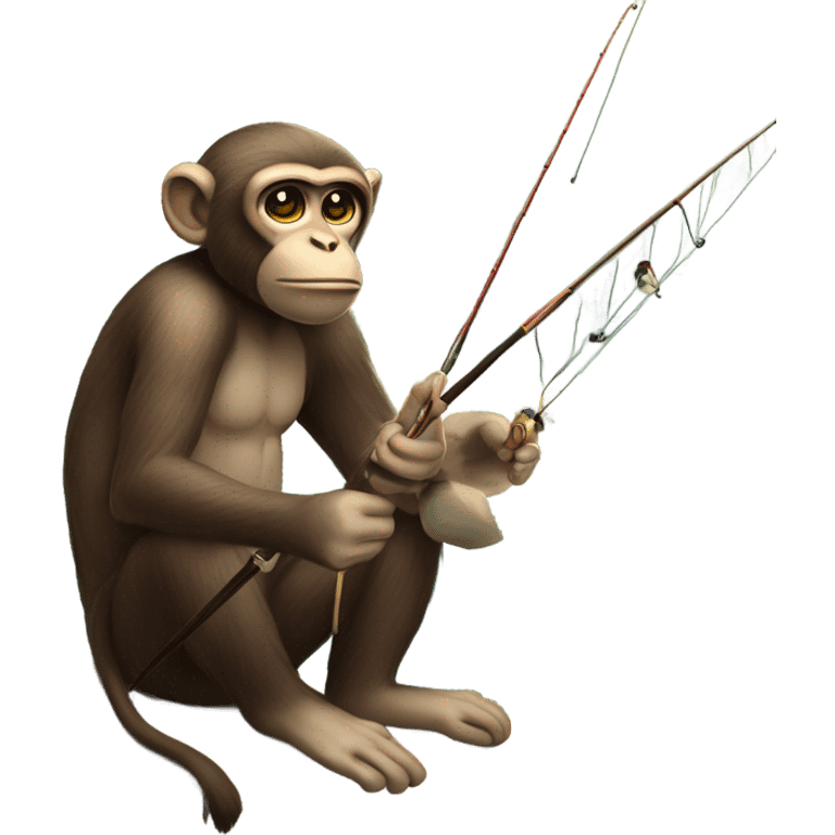 Monkey fishing  emoji