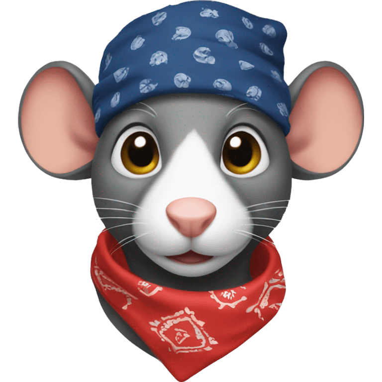 Rat wearing bandana emoji