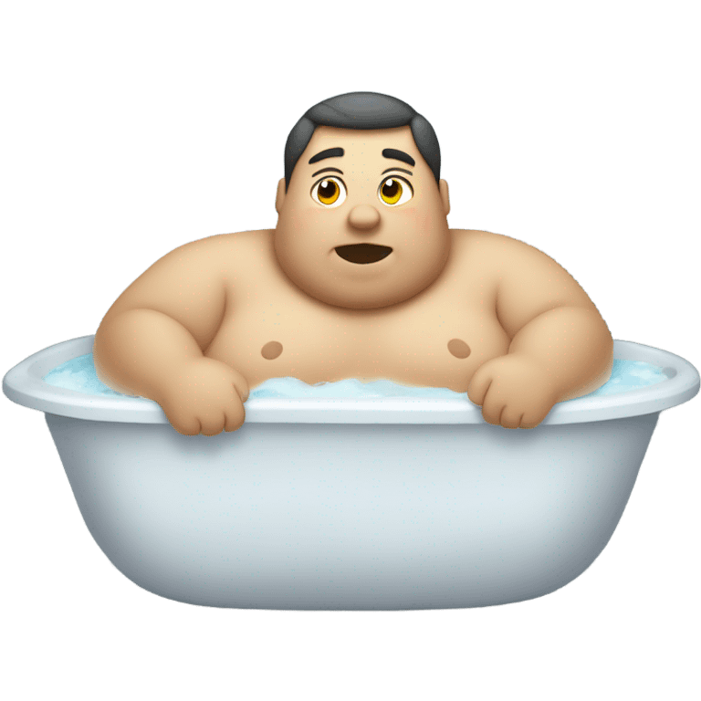 Chubby male in bathtub emoji