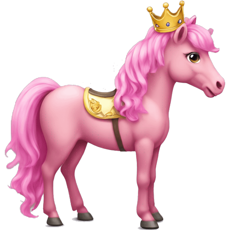 pink pony with crown emoji